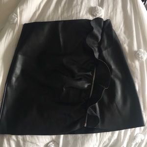 Faux leather skirt